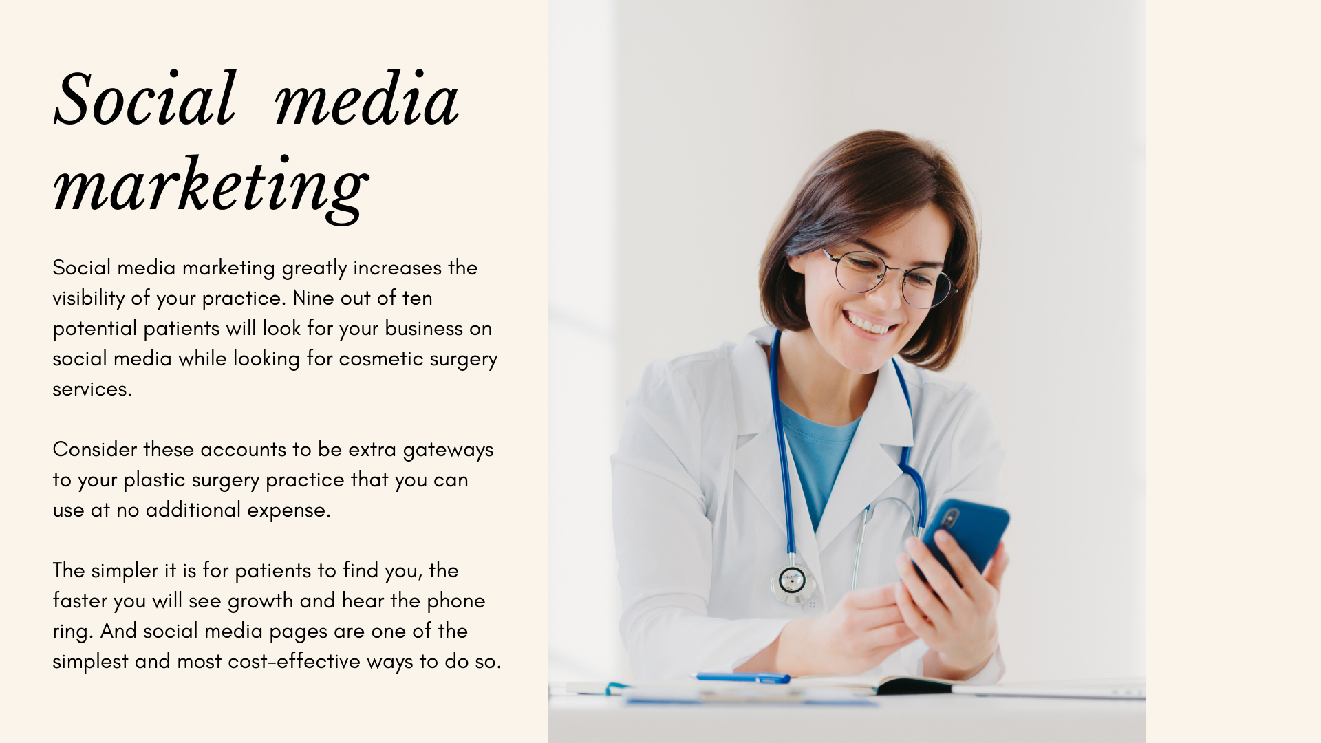Mark your plastic surgery practice’s presence on Social Media Platforms
