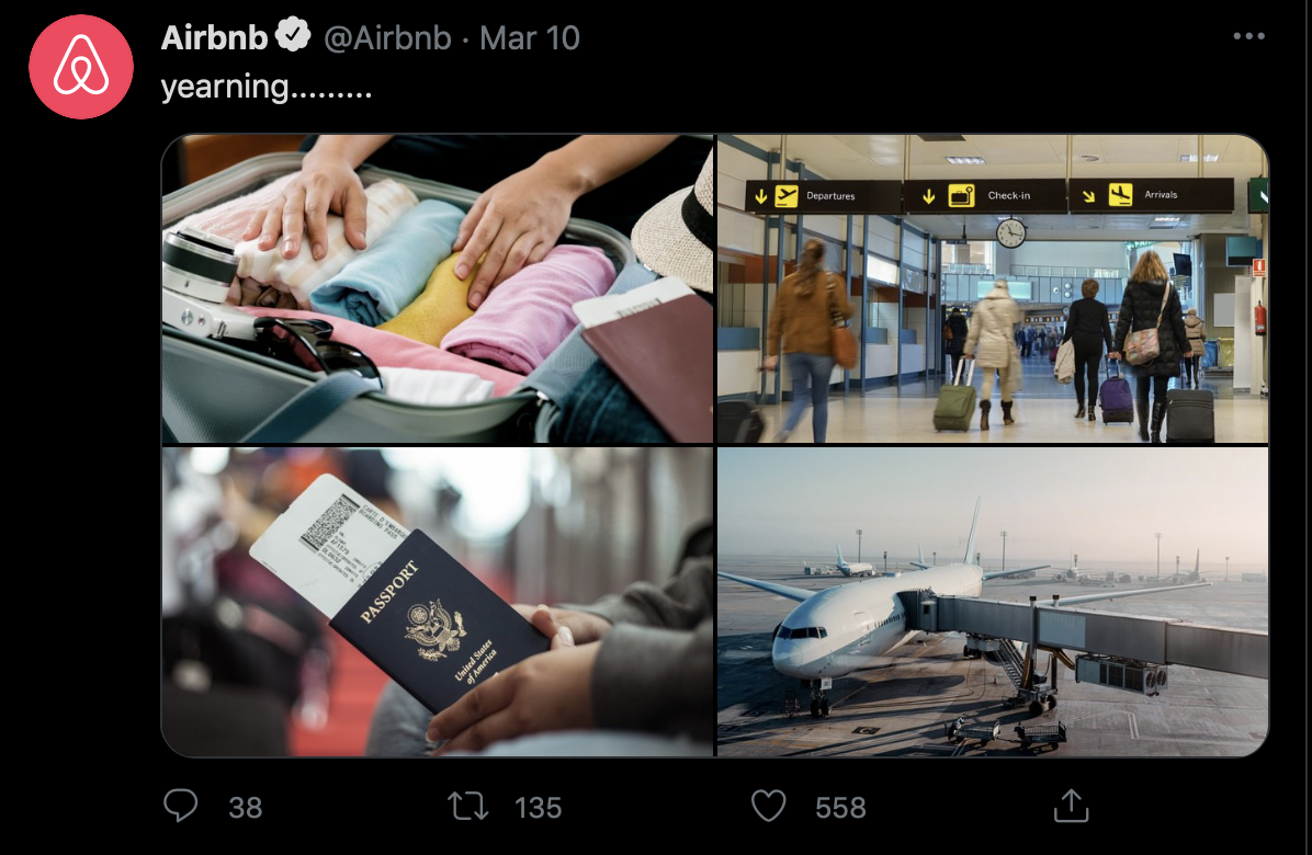 Airbnb Twitter Page