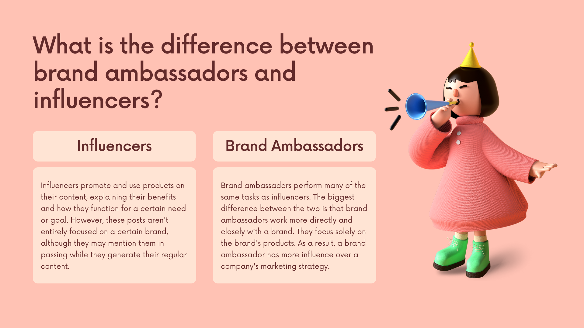 Brand ambassador vs influencers