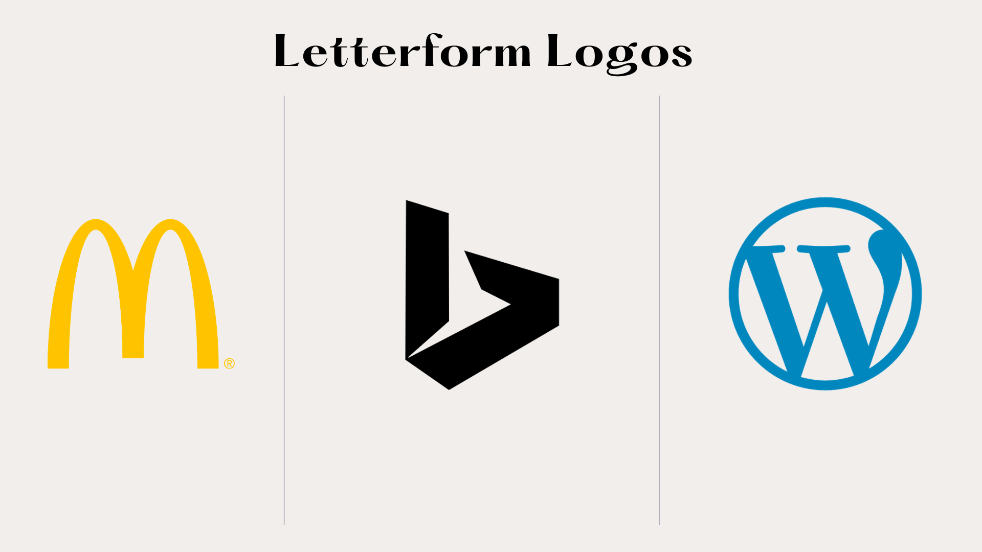 Letterform logotype