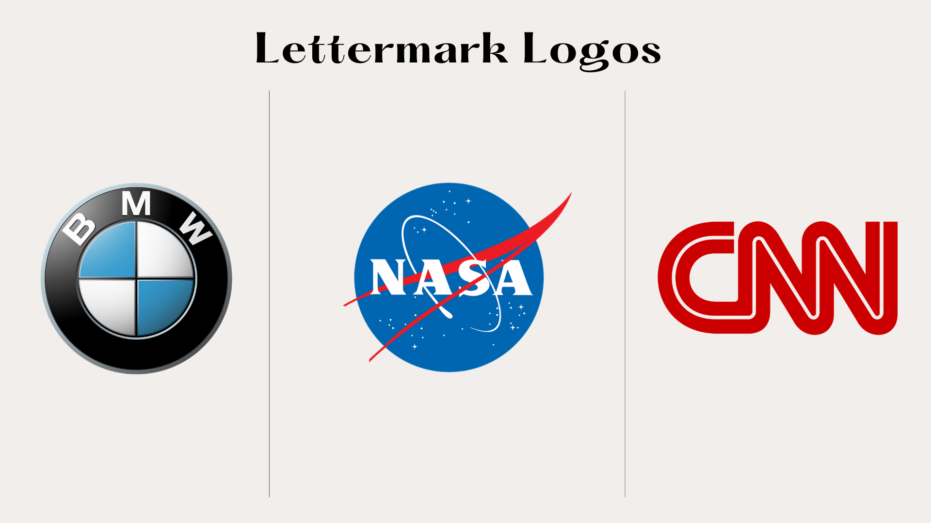 Lettermark:monogram Logo types