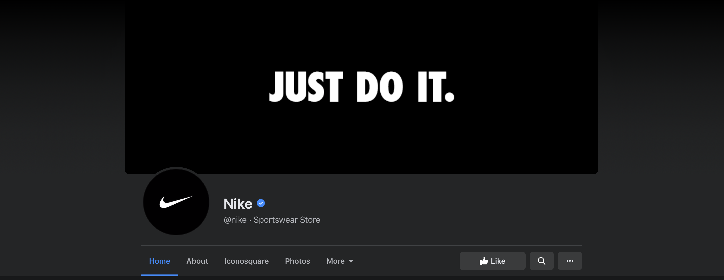 Nike Facebook Page