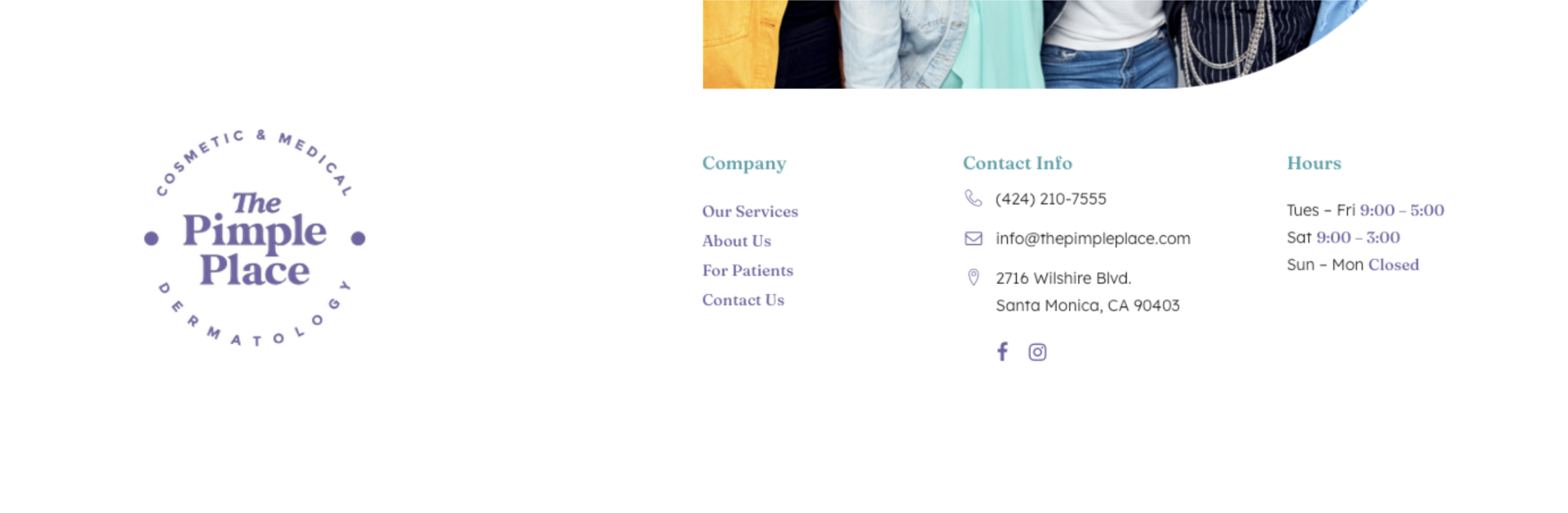 great footer example for contact info